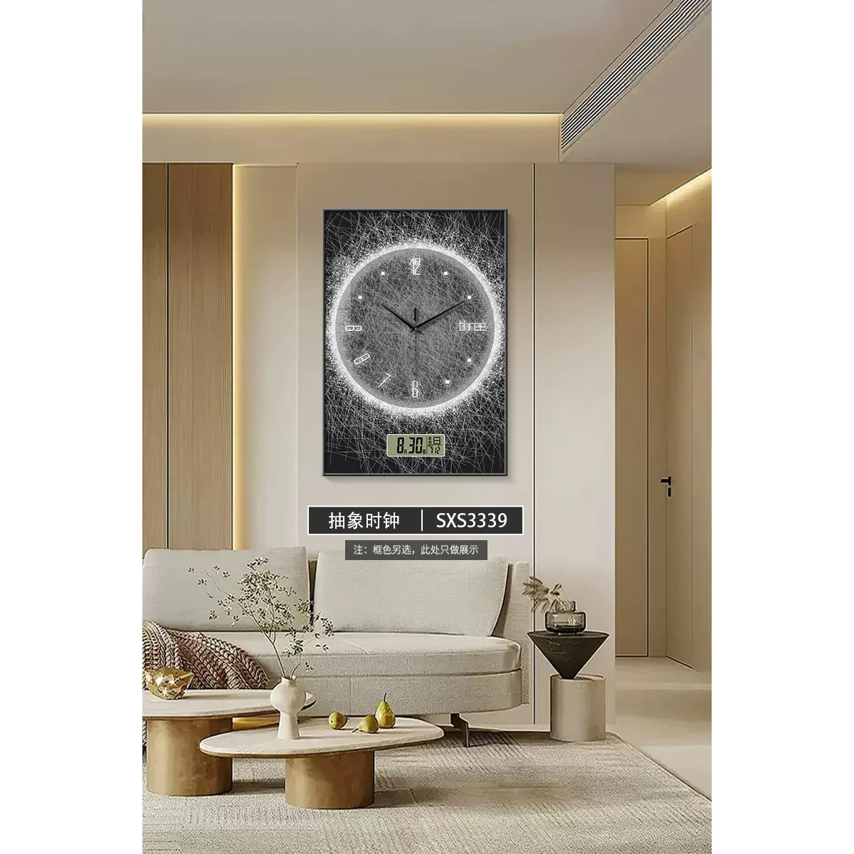 Abstract dining room decorative painting wall clock home decorative art when hanging pictures